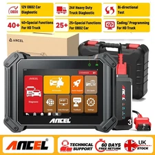 ANCEL V6 PRO+ HD Heavy Duty Truck Scanner Diesel 24V 12V Gas Car Diagnostic Tool