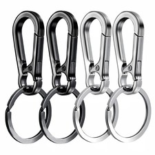 4Pcs Metal Carabiner Keychain Clip Key Ring Holder Hook Organizer for Keys