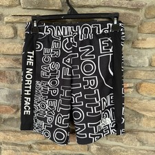 The North Face Big Boys' Never Stop Knit Training Shorts L 12 Black White NWT