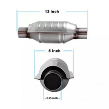 Exhaust Bullet Catalytic Resonator 10.5" X 3.5" For VW Pointer (Up To 1999) - 16 Gauge, High Temp Paint