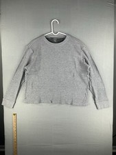 Member's Mark Men  s Large Soft Wash Thermal Shirt Waffle Knit Grey Heather L