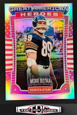 2017 Rookies & Stars #8 Mike Ditka Great American Heroes Purple /49