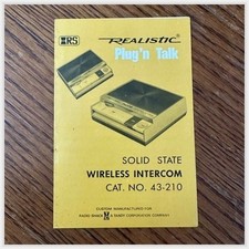 1970s Realistic 43-210 Intercom System - Serviced w/Guide  Diagram Tested