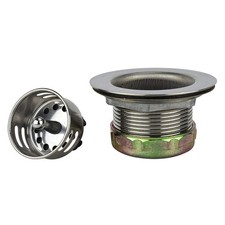 Plumb Pak 878PC Stainless Steel Junior Duo Bar Sink Strainer with Basket, Fit...