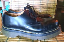 90s Y2K Dr Martens Black Leather Oxford Platform Lug Heel Shoes UK 7 US W9/M8