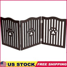 Free Standing Pet Gate Indoor Dog Cat Barrier Easy Fold Storage New