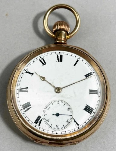 ANTIQUE / VINTAGE WALTHAM TRAVELER - ROLLED GOLD POCKET WATCH - 1906 - WORKING