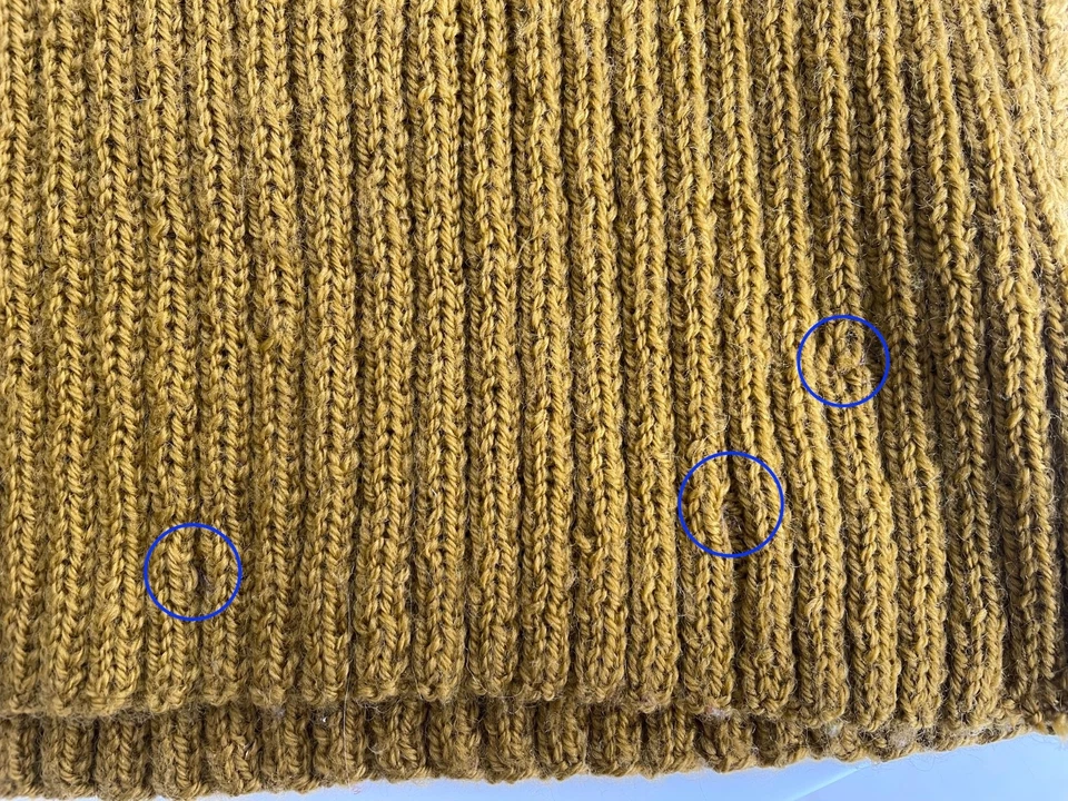 Vintage 80s Edina Roney hand knitted mustard wool batwing sweater jumper 10 - Image 4 of 4