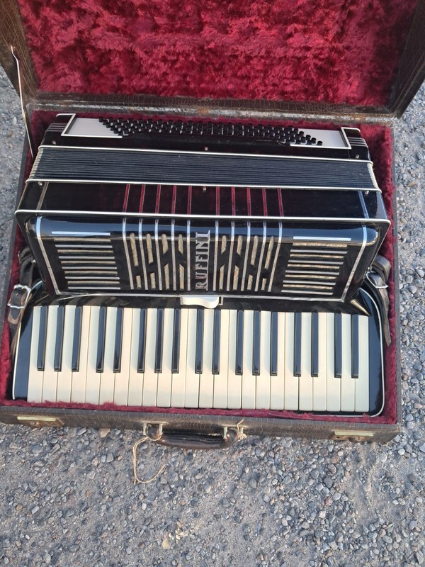 Ruffini Accordion Musical Instrument Classic Design with Vintage Case