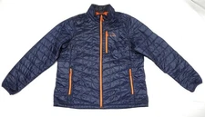 L.L. Bean Puffer Primaloft Jacket Navy Blue and Orange XXL