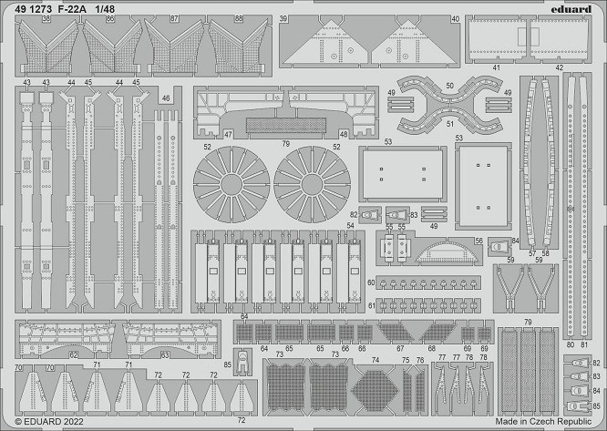 Eduard Accessories 491273 - 1:48 F-22A 1/48 - New