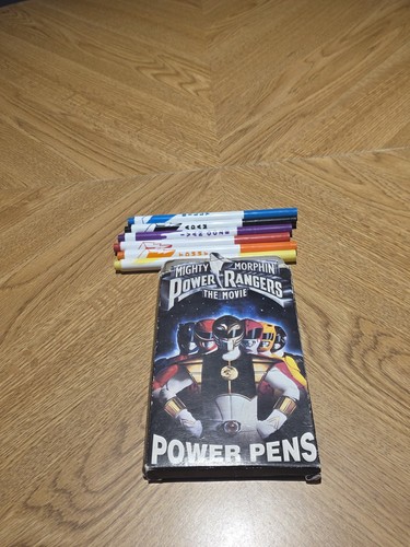 Mighty Morphin Power Ranger The Movie  Power Pens Markers Box Rare 1995 RARE