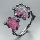 Handmade Natural Tourmaline Ring 925 Sterling Silver Size 9 /R456135
