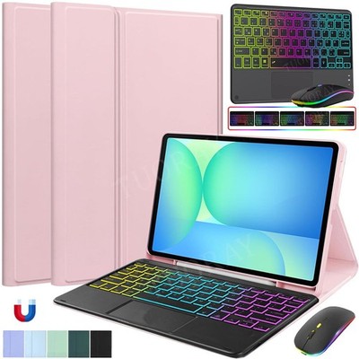 Hülle mit RGB Touchpad Tastatur Maus Für Samsung Galaxy Tab S11 S10FE S9 S6 Lite