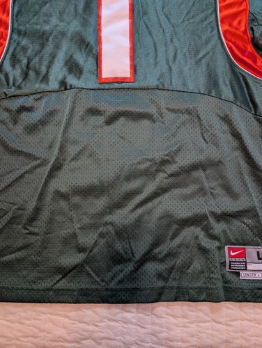 Maglia calcio Nike Miami Hurricanes #1 verde cucita NCAA uomo L + 2 lunghezze - Foto 8 di 21