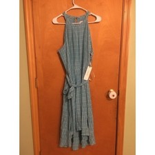 Calvin Klein Women's Dress NWT Size 16 – Blue Lightweight Midi – Elegant Sleeve