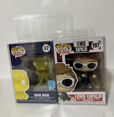 Funko Pop Vinyl 2-Pack Mixed Lot: Iron Man Art #47 & Lewis Capaldi #197