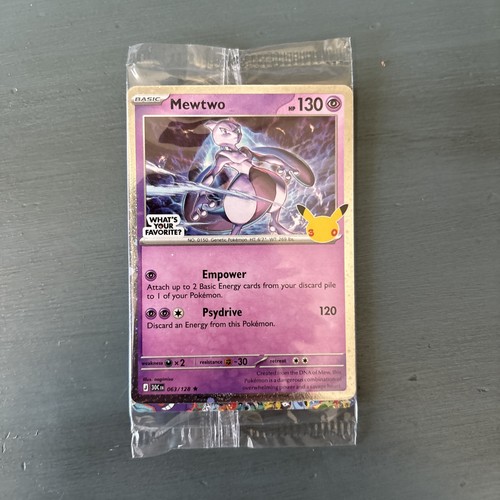 Pokemon 30th Celebration Mewtwo Promo 63/128 Unopened