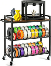 3D Printer Stand with Filament Storage, 3-Tier 3D Printer Desk Table | Wood Shel