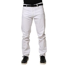 PAUL & SHARK Jeans White Skinny Mid Waist Men Denim Trouser IT52/W38/XL 250usd