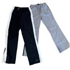 Vintage Nike The Limited Track Pants Windbreaker Pants Gray Black Swishy Athlete