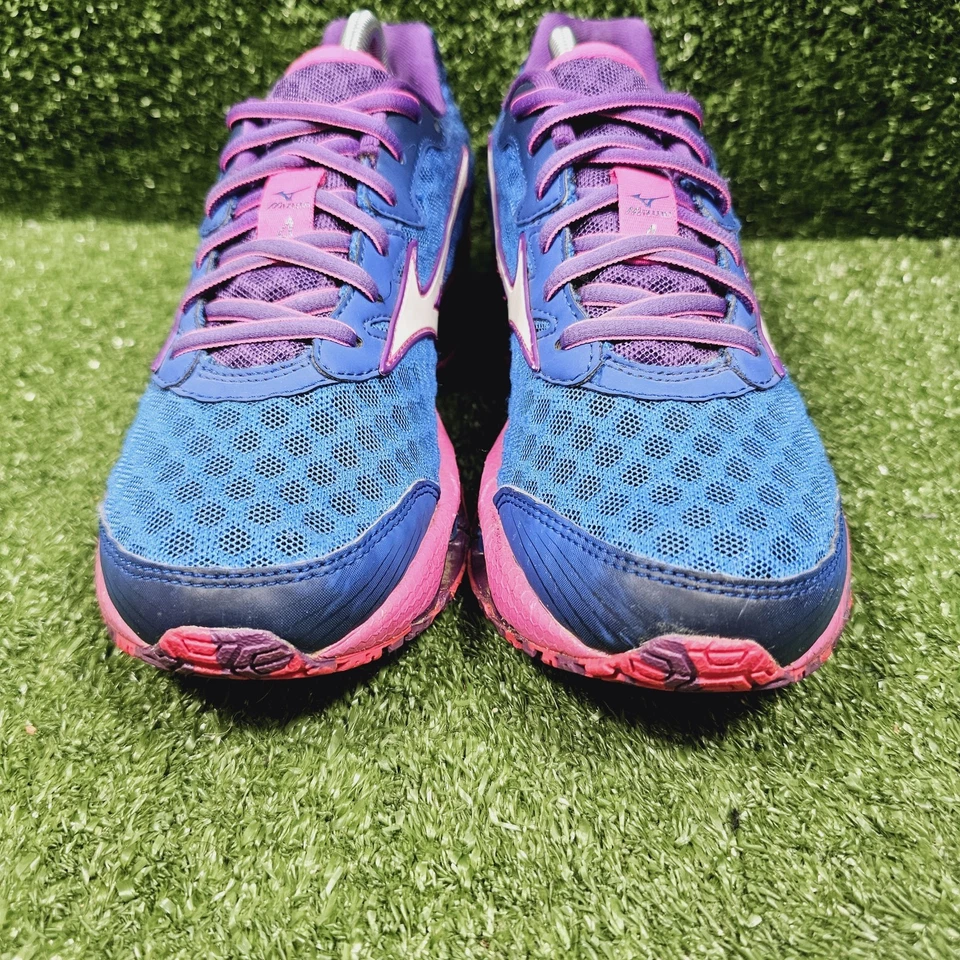Mizuno Wave Prophecy 4 Blue Pink Athletic Running Sneakers Womens Size 7 - Image 3 of 4