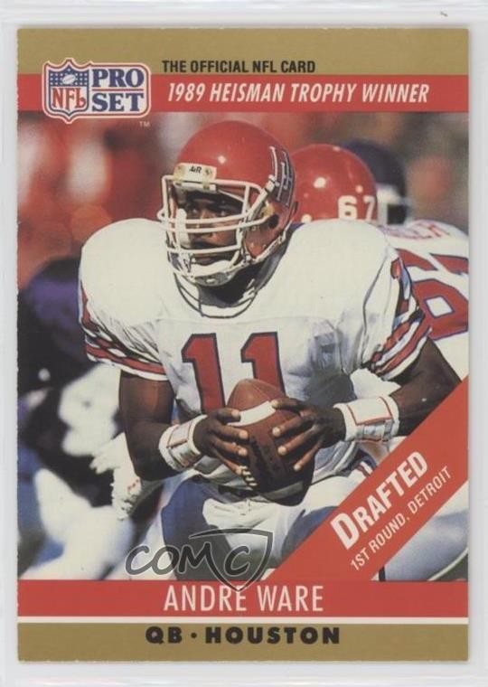 1990 Pro Set FACT Cincinnati Award Winner Andre Ware #19 Rookie RC 1d3
