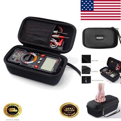 Compact Hard Storage Bag for Digital Multimeters - 8.2x4.5x3.5 Inches, Black