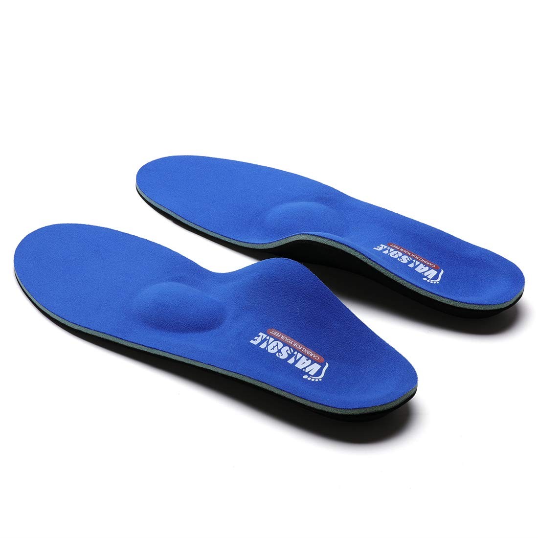 VALSOLE Orthotic Insole High Arch Foot Support Soft 6.5-7 UK-260mm, Blue