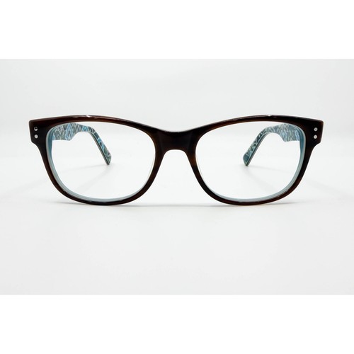 Vera Bradley Eyeglasses Womens Ink Blue DarLene Cat Eye Patterned 52-17-140