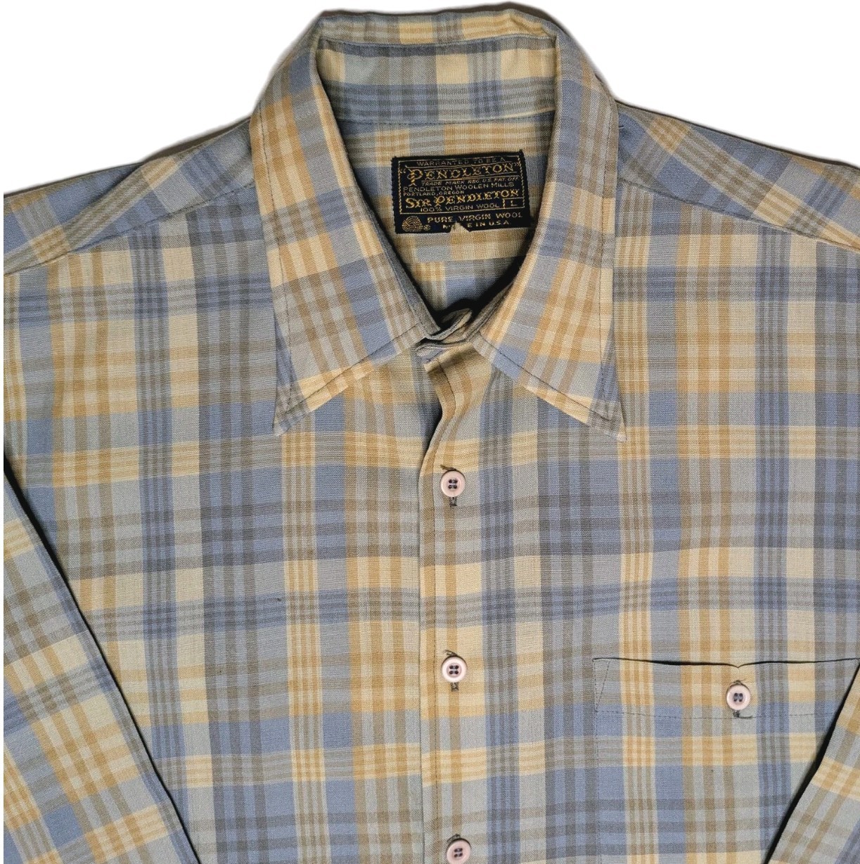 Pendleton Vintage Western Wool Button Up Shirt Me… - image 6