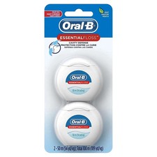 Oral-B EssentialFloss Cavity Defense Dental Floss, 50 M, 2 Pack   New Sealed