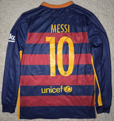 FC Barcelona Messi 10 ジャージ Nike FC Barcelona Messi #10 Long Sleeve Soccer Jersey Qatar