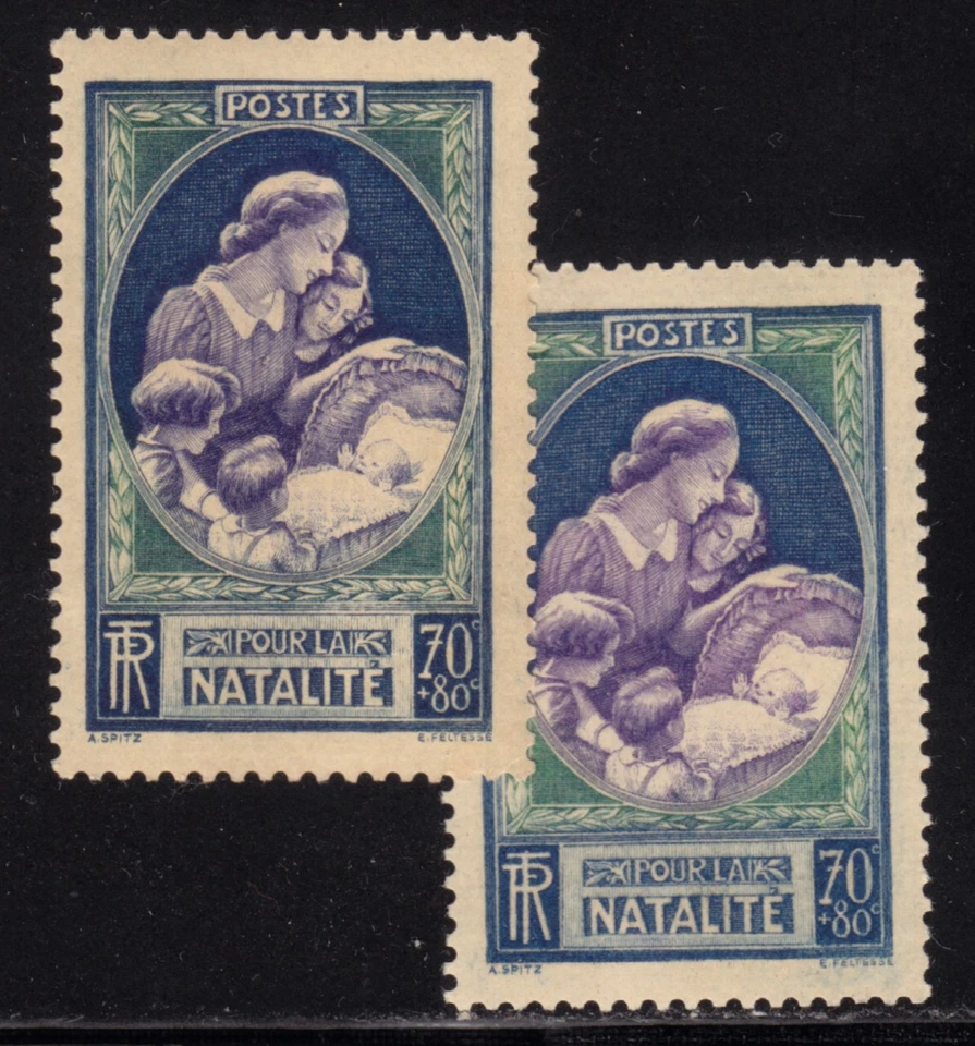 440 / a **  SUP. VARIETE  bleu au lieu de violet MAURY  375,00   VOIR ETAT - Photo 2/2