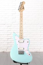 Squier Mini Jazzmaster HH Electric Guitar - Daphne Blue with Maple Fingerboard