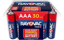 Rayovac Fusion AAA Batteries 30 Pack , Triple A Alkaline