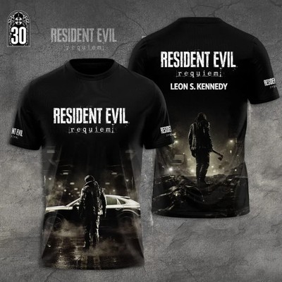 Resident Evil Requiem x Leon Scott Kennedy T-Shirt Unisex Full Size Tee