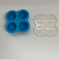 ❄️ Craft Perfect Spheres – Blue Silicone Ice Cube Tray with Lid for Cocktails! ❄