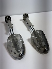 EKCO Adjustable Metal Shoe Trees Strechers Vintage Made In USA Chrome