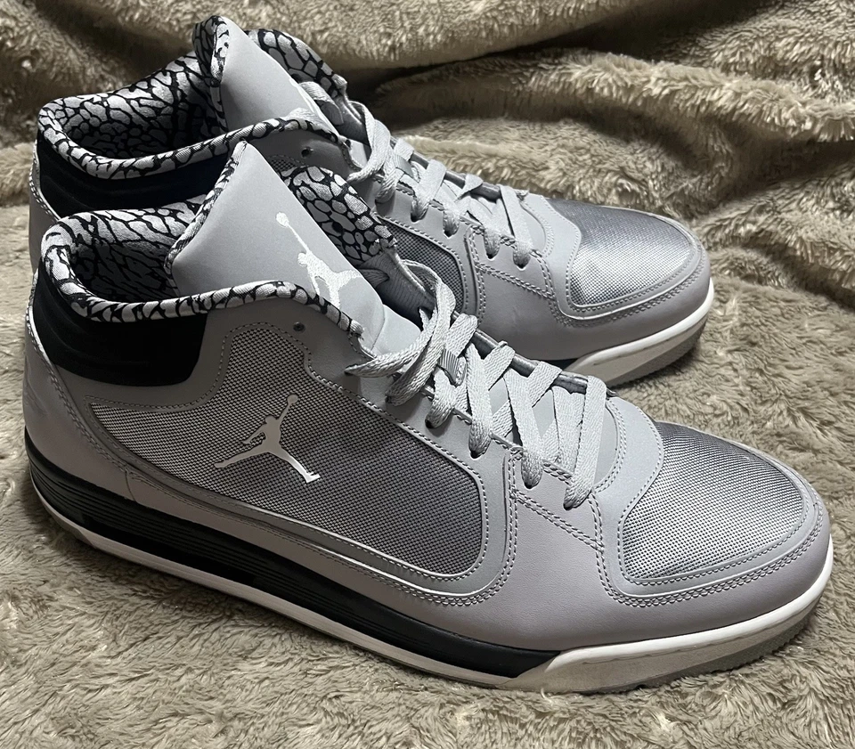 Zapatilla deportiva Air Jordan Post Game mate plateada blanca negra 552665-004 para hombre talla 13 Foto 2 de 4