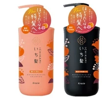 Kracie Ichikami Moisturizing Hair Care Shampoo 480g + Conditioner 480g combo set