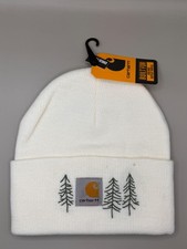 New White Hand Embroidered Youth Carhartt Hat With Trees