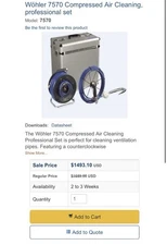 Wöhler 7570 Compressed Air Cleaning Professional Set with Aluminum Case New