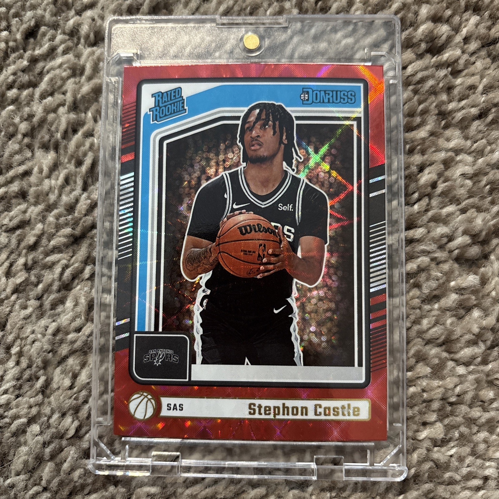 2024-25 Panini Donruss Stephon Castle Rated Rookie Red Wedges #244 Spurs RC