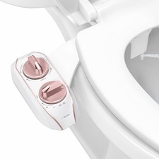 Bidet Toilet Attachment Dual Nozzle Non-Electric Self-Clean Rose Gold