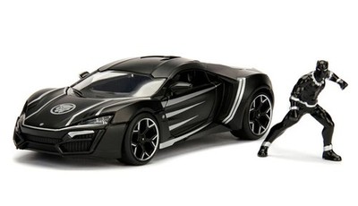 Jada Toys 99723 1:24 Black Panther Figure & Lykan Hypersport Die Cast Vehicle