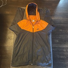 VTG Y2K 90s NIKE GRAY/ORANGE FULL ZIP UP WINDBREAKER JACKET MENS XL EUC
