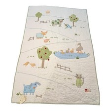Pottery Barn Kids Quilt Farmyard Friends Baby Crib Toddler Bed Farm Animals New