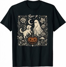 Funny Halloween Boo-p Ghost Dog T-Shirt