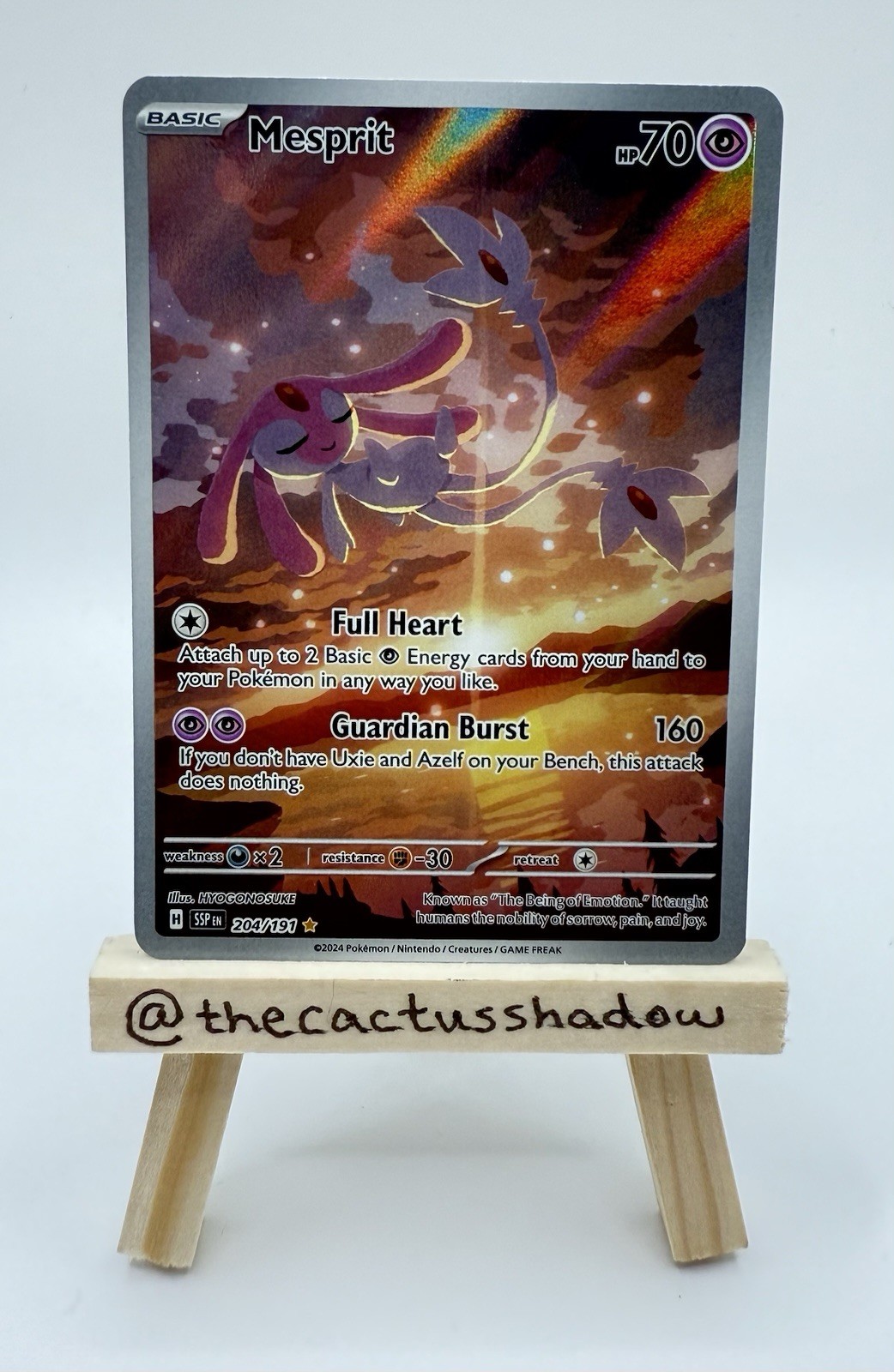 Mesprit 2024 Scarlet & Violet: Surging Sparks #204/191 Illustration Rare  Price Guide - Sports Card Investor